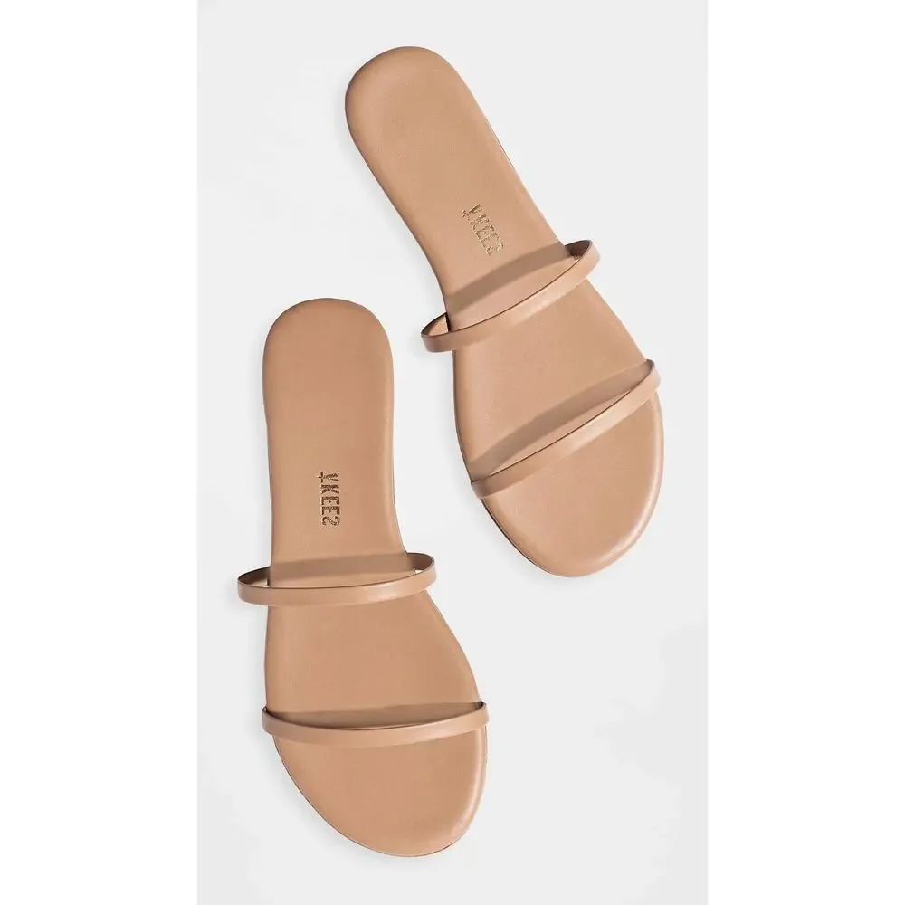 TKEES WOMEN'S GEMMA SLIDES, COCO BUTTER, 5 MEDIUM US